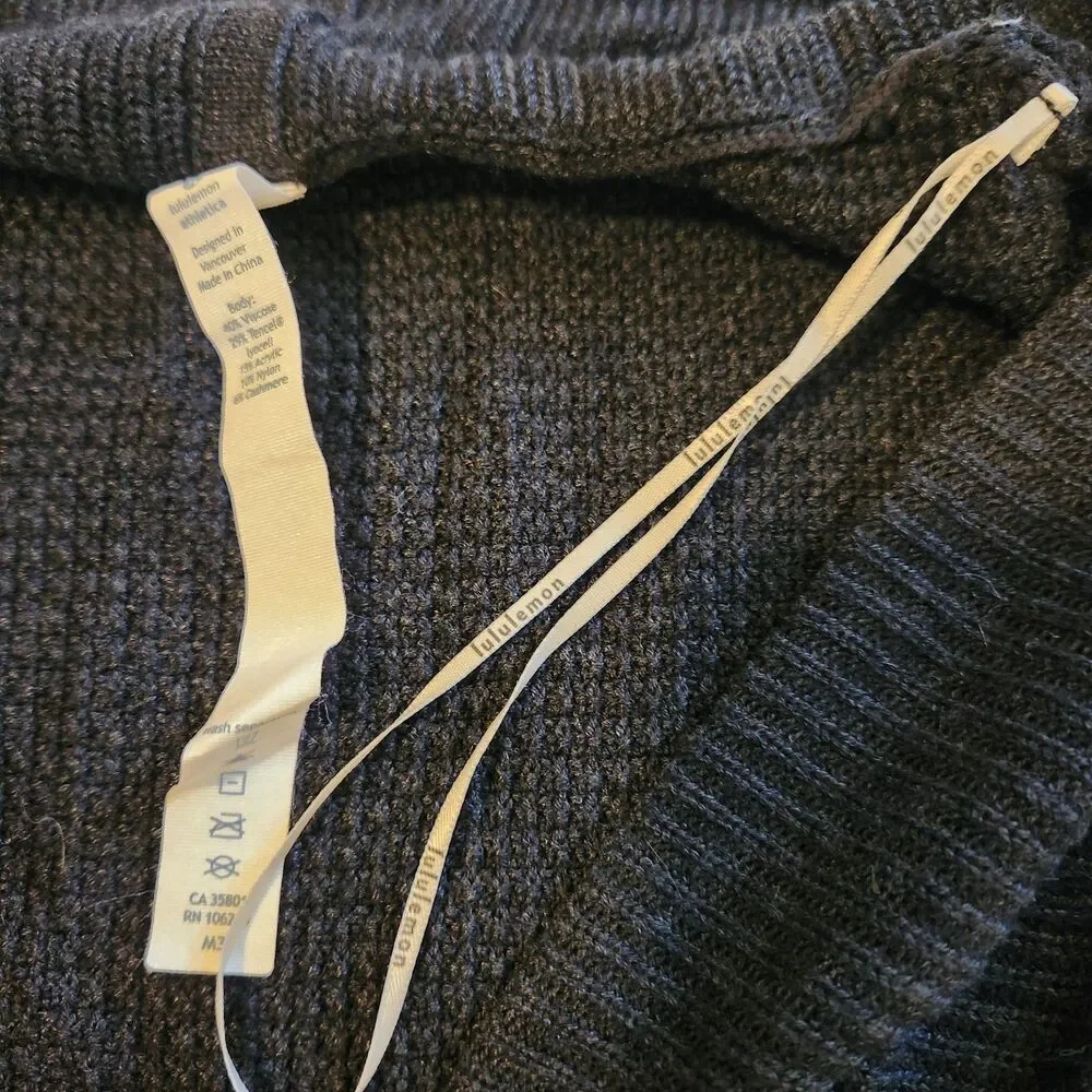 Lululemon Breeze Easy Wrap Sweater Cardigan Black M/L VGUC